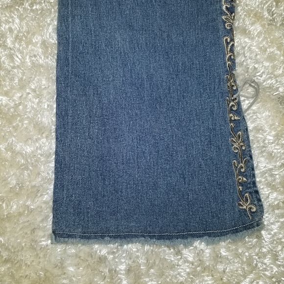 LA Blues Y2k Lace Up Hi Rise Flare Jeans Spandex Blend Sz 10 (30x30) - Picture 2 of 10